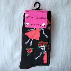 Betsey Johnson Halloween Crew Socks 3 Pair